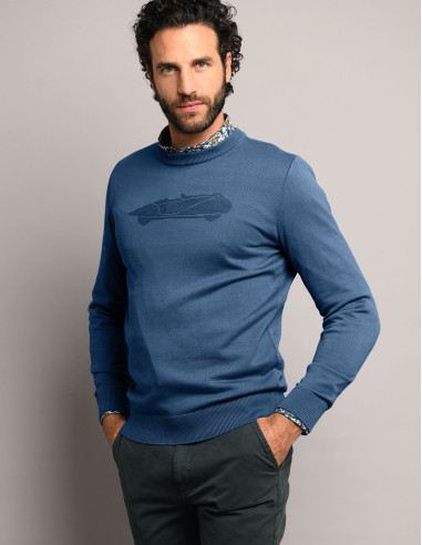 Pull TOURNON Bleu horizon