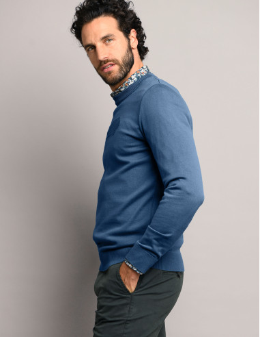 Pull TOURNON Bleu horizon