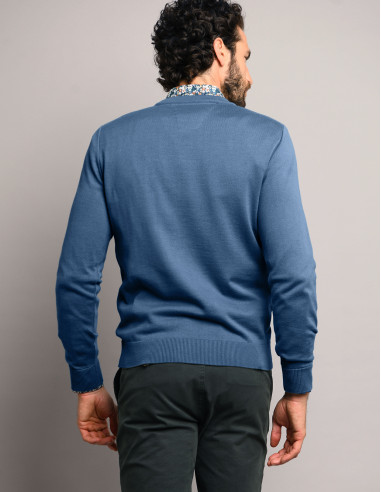 Pull TOURNON Bleu horizon