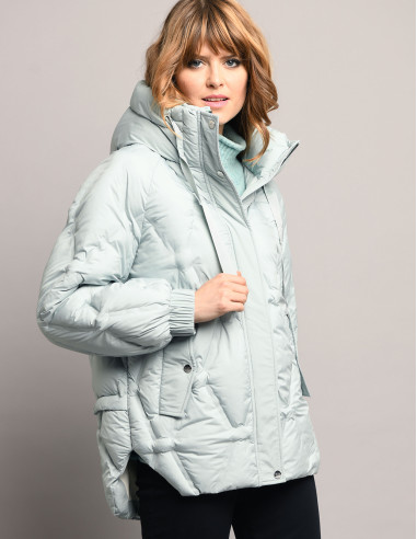 Piumino verde celadon