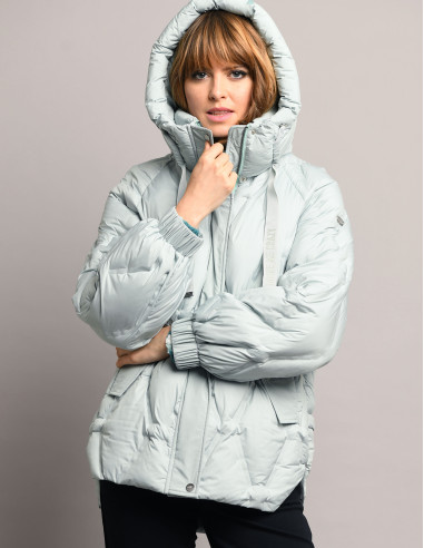 Piumino verde celadon