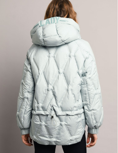 Piumino verde celadon