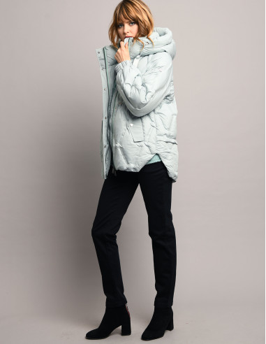 Piumino verde celadon