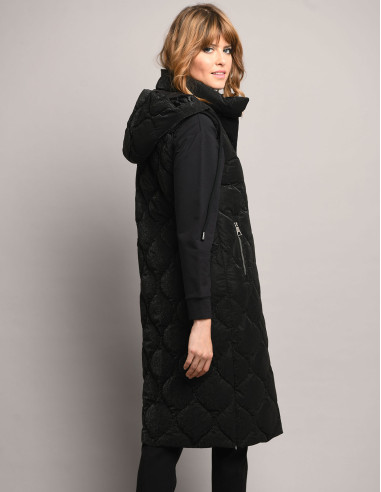 Impermeable/abrigo acolchado Negro