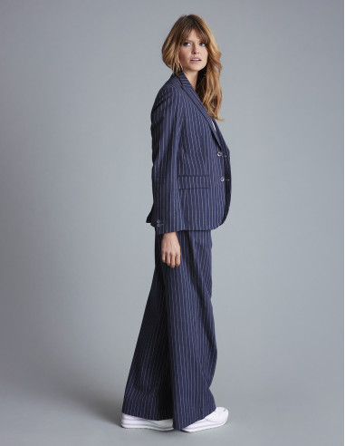 Blazer à rayures VERRERIE Bleu marine