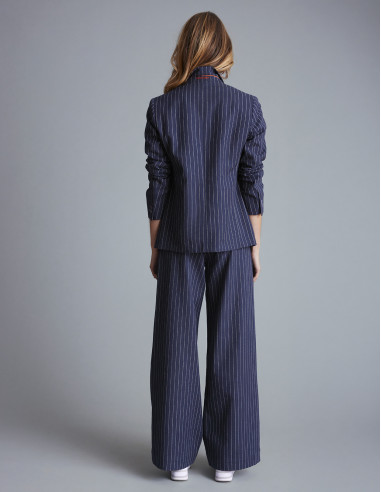 Blazer à rayures VERRERIE Bleu marine