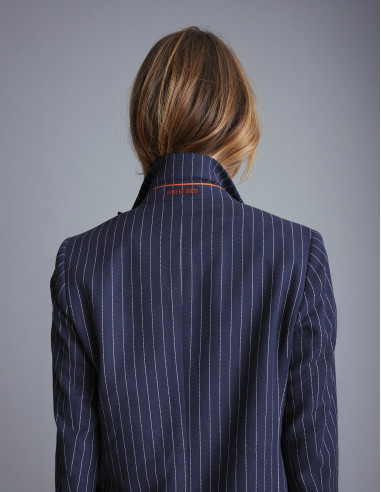 Blazer à rayures VERRERIE Bleu marine