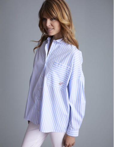 Chemise à rayures COUBRELAC Bleu