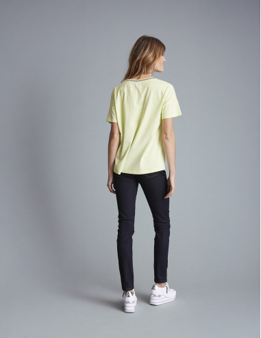 T-shirt LONGONI Vert lime