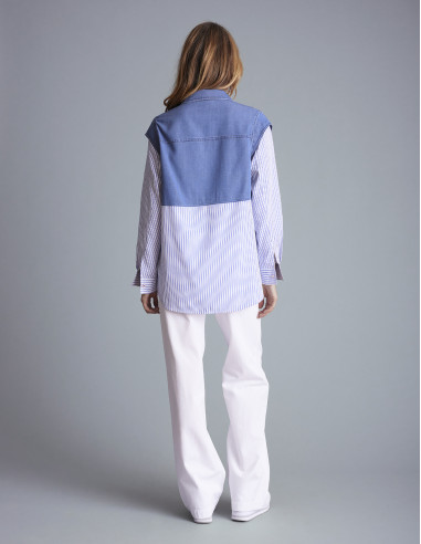 Chemise en jean CLAVETTE Bleu