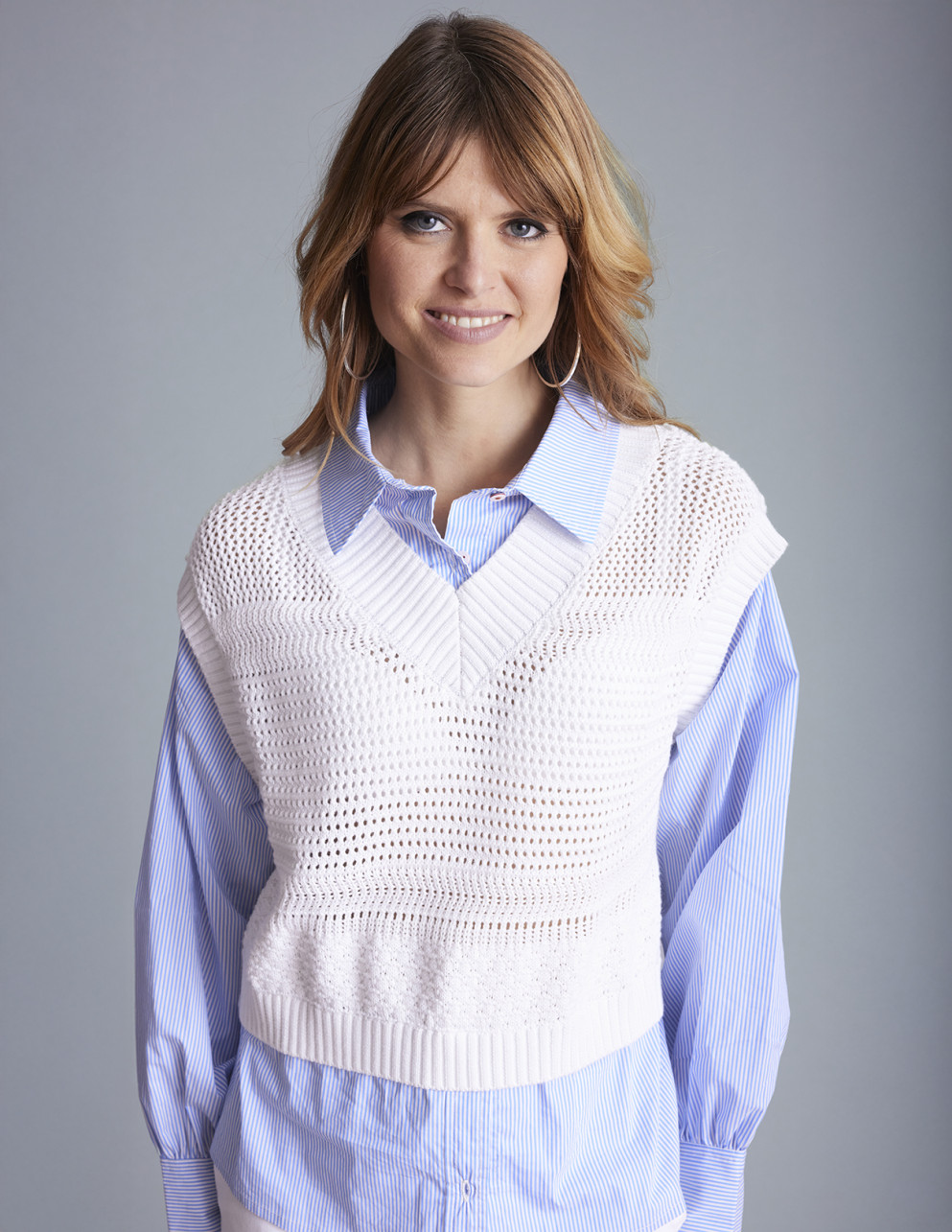 Pull avec chemise intégrée...