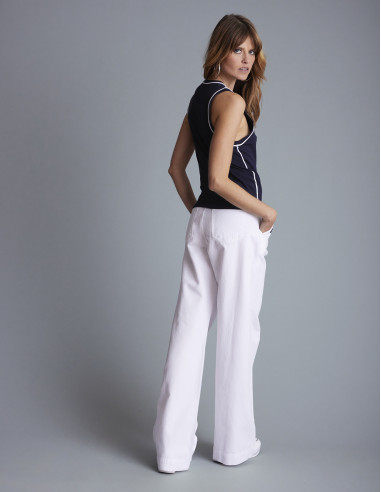 Débardeur en maille TREMBLET Bleu marine