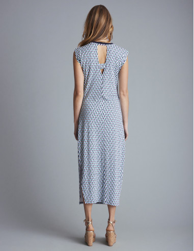 Robe à motifs ROCHELAIS Bleu