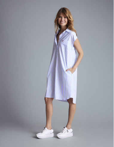 Robe à rayures Bleu ciel