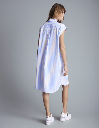 Robe à rayures Bleu ciel