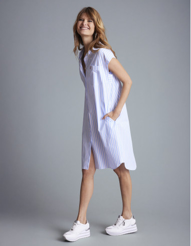 Robe à rayures Bleu ciel