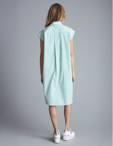Robe à rayures Verte