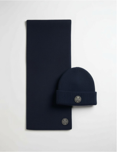 Estuche con bufanda y gorro «Encre»