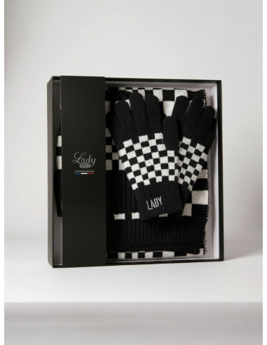 Coffret écharpe bonnet ga Black