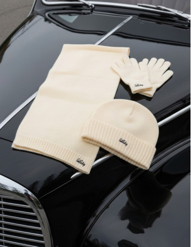 Coffret écharpe bonnet ga Ecru