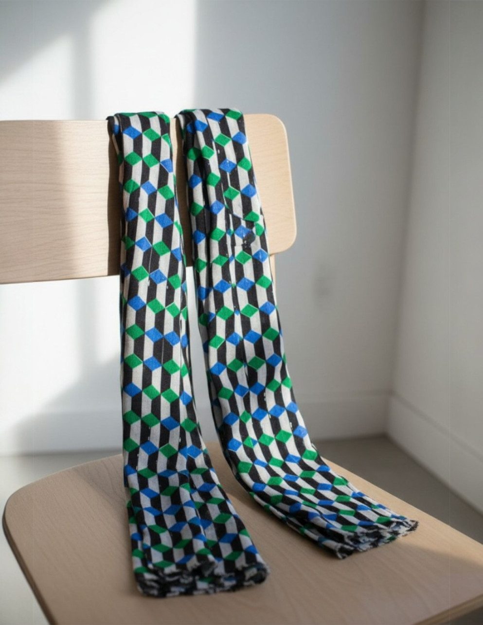 Foulard à motifs ANSESUD Bleu