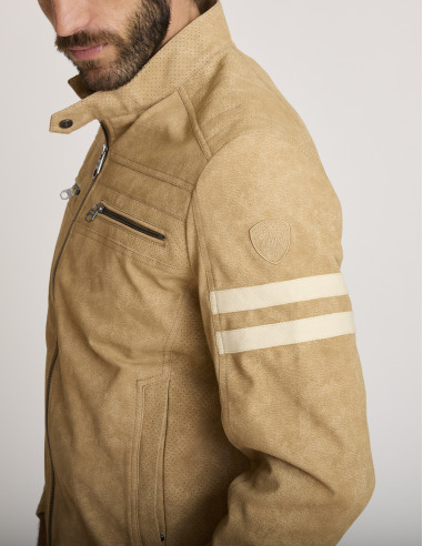 Chaqueta de ante beige BARNARD