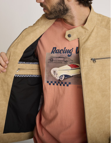 Blouson suède beige BARNARD