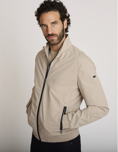 Giacca elasticizzata beige BECRUX