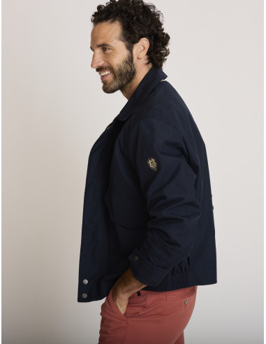 Chaqueta ligera de algodón azul...