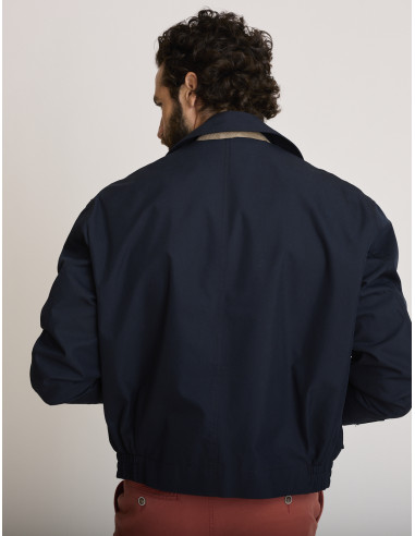 Blouson léger en coton bleu marine BELEL