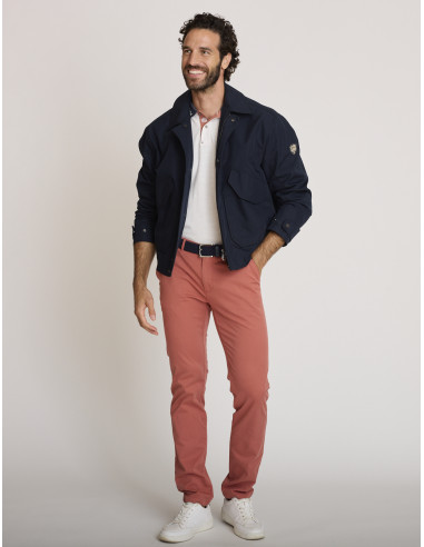 Blouson léger en coton bleu marine BELEL
