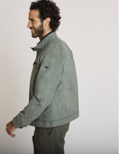 Blouson avec poches zippées vert...