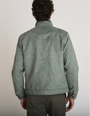 Giacca con tasche con cerniera verde...