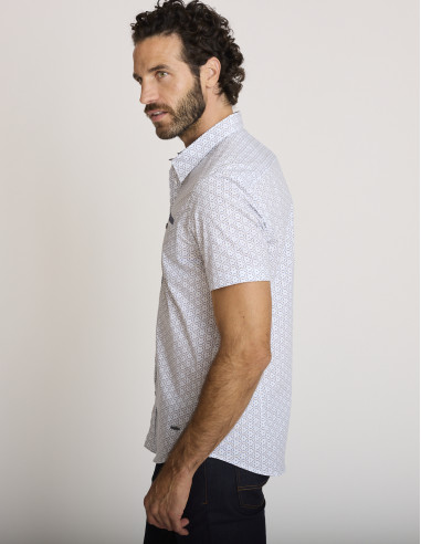 Camisa azul de manga corta CHORT