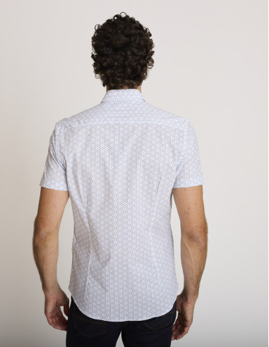 Camisa azul de manga corta CHORT