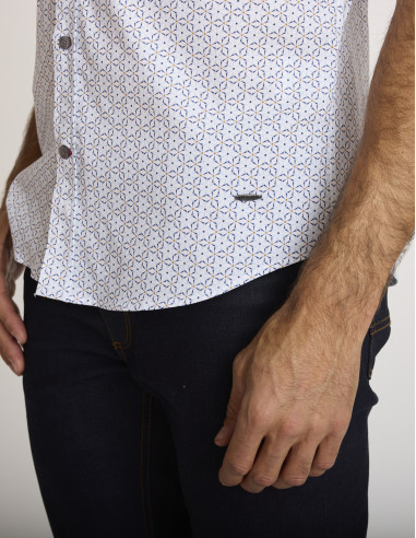 Camicia a maniche corte blu CHORT