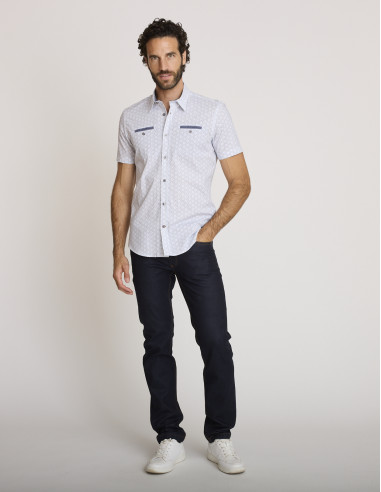 Camicia a maniche corte blu CHORT