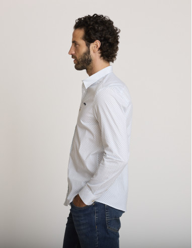 Camicia elasticizzata verde acqua CORNU