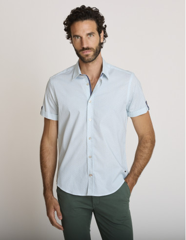 Camisa de manga corta verde agua...