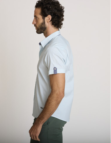 Camicia a maniche corte verde acqua...