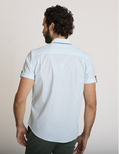 Camicia a maniche corte verde acqua...