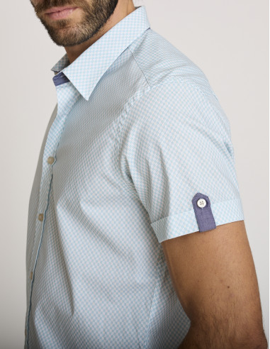 Chemise manches courtes verte d'eau...