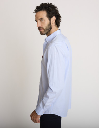 Camicia in cotone blu cielo CARACAL