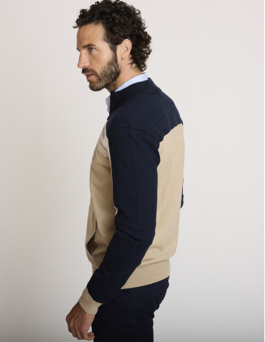 Chaleco con cremallera beige GACRUX