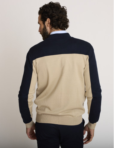 Gilet con zip beige GACRUX