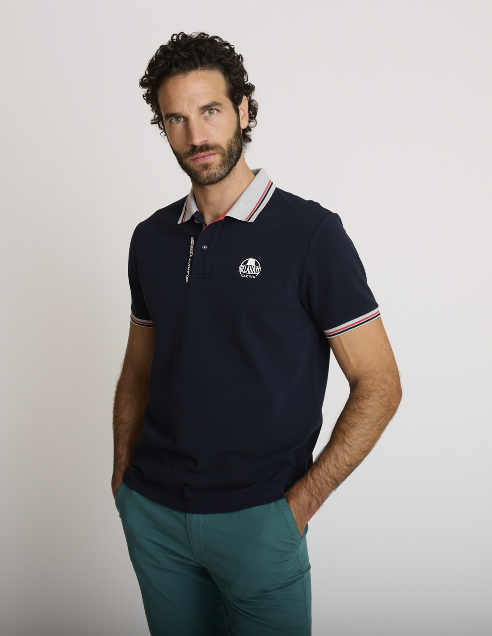 Polo in cotone blu navy...