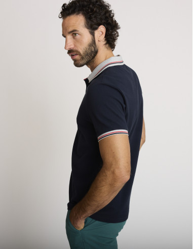 Polo coton bleu marine LASUPER