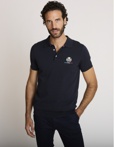 Polo coton bleu marine LAMBDA