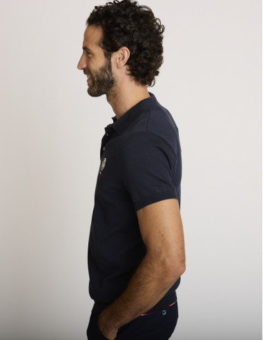Polo coton bleu marine LAMBDA
