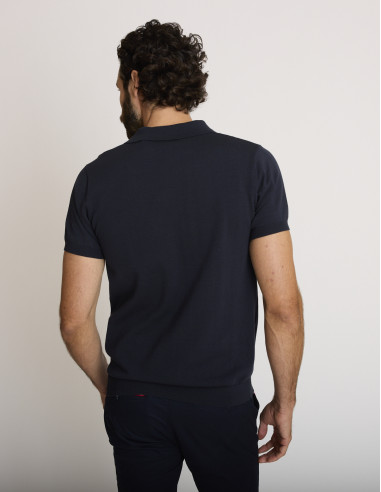 Polo coton bleu marine LAMBDA